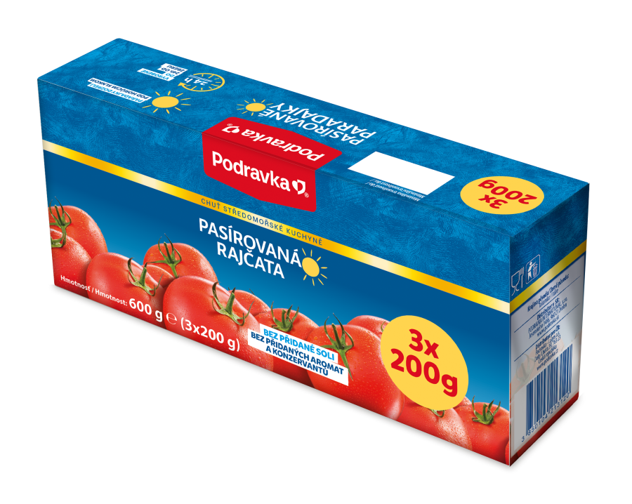 Rajčata pasírovaná 3 x 200 g (multipack)