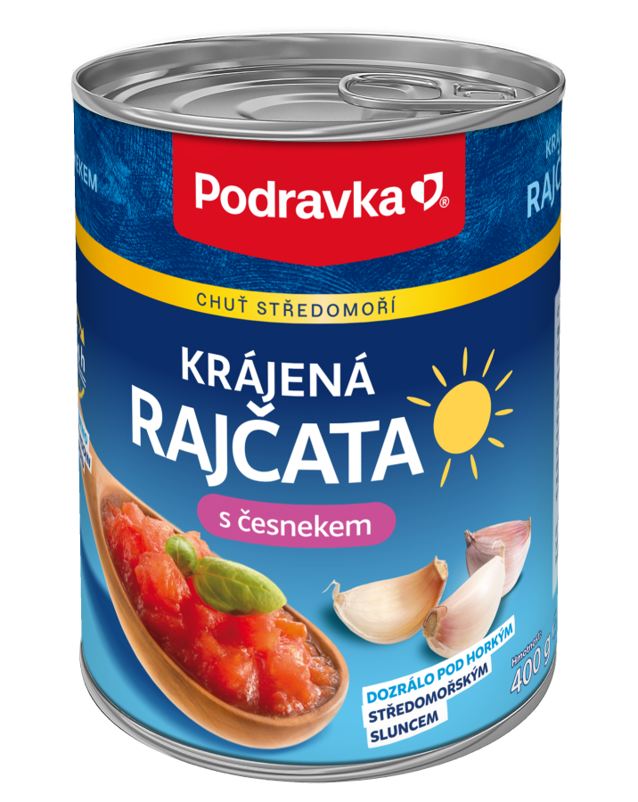 Rajčata krájená s česnekem 400 g