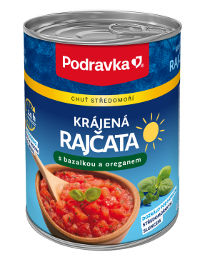 Rajčata krájená s bazalkou a oreganem 400 g