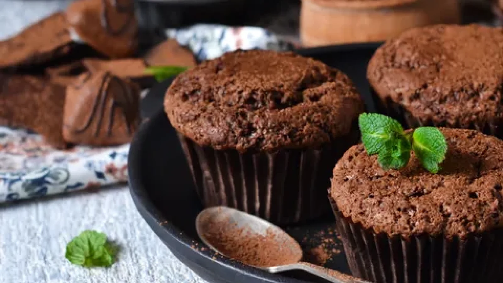 Čokoládové muffiny z červené čočky