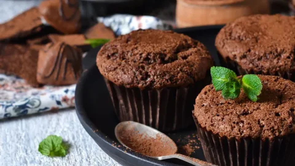 Čokoládové muffiny z červené čočky